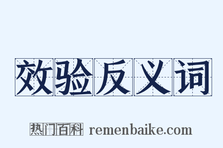 效验反义词是什么意思的图片